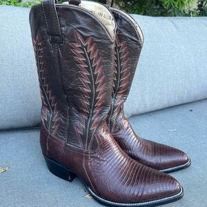 Brown Leather Cowboy Boots